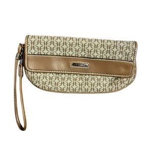 Fossil Tan and Cream Wristlet
